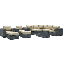 Load image into Gallery viewer, Summon 10 Piece Outdoor Patio Sunbrella¨ Sectional Set by Modway