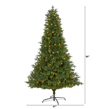 Load image into Gallery viewer, 7' Vermont Fir Artificial Christmas Tree with 350 Clear LED Lights