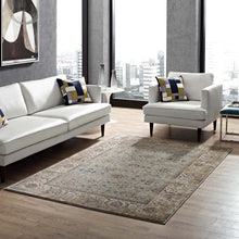 Load image into Gallery viewer, Hisa Distressed Vintage Floral Lattice 5x8 Area Rug by Modway