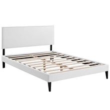 Load image into Gallery viewer, Macie Vinyl Full Platform Bed with Squared Tapered Legs by Modway