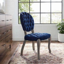 Load image into Gallery viewer, Exhibit French Vintage Dining Performance Velvet Side Chair by Modway
