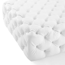 Load image into Gallery viewer, Amour Tufted Button Large Square Faux Leather Ottoman by Modway
