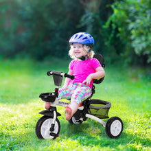 Load image into Gallery viewer, 6-in-1 Detachable Kids Baby Stroller Tricycle with Canopy and Safety Harness-Gray