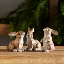 Load image into Gallery viewer, Carved Stone Garden Rabbit Figurine (Set of 6)