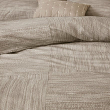 Load image into Gallery viewer, Madison Park Walter 100% Polyester Seersucker Printed Pieced 7Pcs Comforter Set - Queen - Taupe MP10-7085 By Olliix