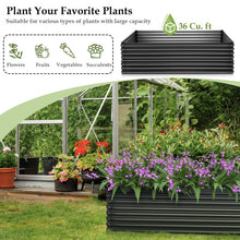 Load image into Gallery viewer, 71 Inch Galvanized Metal Raised Garden Bed for Garden Backyard-Dark Gray
