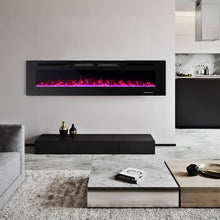Load image into Gallery viewer, 42/50/60/72 Inch Ultra-Thin Electric Fireplace with Decorative Crystals-72 inches