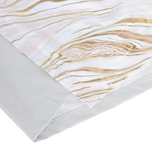 Load image into Gallery viewer, Rebecca Grommet Top Printed Marble Metallic Total Blackout Curtain ID40-1982 By Olliix