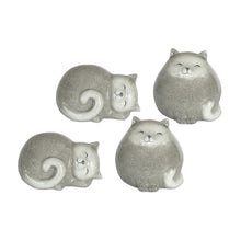 Load image into Gallery viewer, Happy Terra Cotta Cat Shelf Sitter (Set of 4)