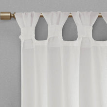 Load image into Gallery viewer, Floral Twist Tab Top Window Panel Embellished W/ Flower -50X84" Mp40-5645