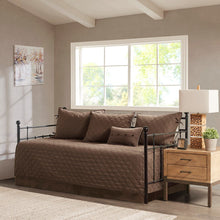 Load image into Gallery viewer, Madison Park Boone 100% Polyester 6Pcs Day Bed Cover- Brown MP13-6572 By Olliix