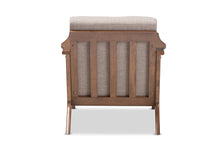 Load image into Gallery viewer, Baxton Studio Bianca Mid-Century Modern Walnut Wood Light Grey Fabric Tufted Lounge Chair