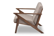 Load image into Gallery viewer, Baxton Studio Bianca Mid-Century Modern Walnut Wood Light Grey Fabric Tufted 2-Seater Loveseat