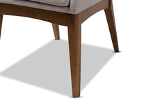 Load image into Gallery viewer, Baxton Studio Nexus Mid-Century Modern Walnut Wood Finishing Greyish Beige Fabric Dining Side Chair (Set of 2)