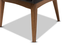 Load image into Gallery viewer, Baxton Studio Nexus Mid-Century Modern Walnut Wood Finishing Dark Grey Fabric Dining Armchair (Set of 2)