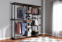 Load image into Gallery viewer, Baxton Studio Gavin Modern and Contemporary Black Metal 10-Shelf Closet Storage Racking Organizer