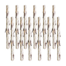 Load image into Gallery viewer, Rustic Birch Log Bundle with Snowy Accents (Set of 12)