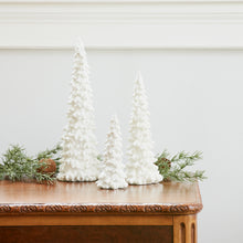 Load image into Gallery viewer, Off-White Tabletop Holiday Tree (Set of 3)