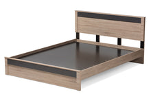 Load image into Gallery viewer, Baxton Studio Jamie Modern and Contemporary Two-Tone Oak and Grey Wood Queen Size Platform Bed