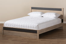 Load image into Gallery viewer, Baxton Studio Jamie Modern and Contemporary Two-Tone Oak and Grey Wood Queen Size Platform Bed