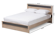 Load image into Gallery viewer, Baxton Studio Jamie Modern and Contemporary Two-Tone Oak and Grey Wood Queen Size Platform Bed