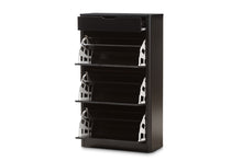 Load image into Gallery viewer, Baxton Studio Cayla Modern and Contemporary Black Wood Shoe Cabinet