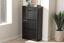 Load image into Gallery viewer, Baxton Studio Cayla Modern and Contemporary Black Wood Shoe Cabinet