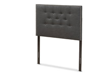 Load image into Gallery viewer, Baxton Studio Windsor Modern and Contemporary Dark Grey Fabric Twin Size Headboard