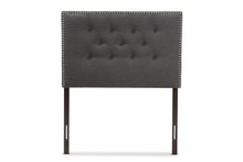 Load image into Gallery viewer, Baxton Studio Windsor Modern and Contemporary Dark Grey Fabric Twin Size Headboard
