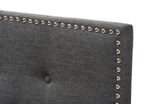 Load image into Gallery viewer, Baxton Studio Windsor Modern and Contemporary Dark Grey Fabric Twin Size Headboard