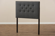 Load image into Gallery viewer, Baxton Studio Windsor Modern and Contemporary Dark Grey Fabric Twin Size Headboard