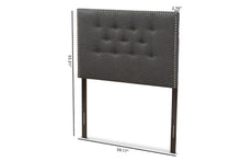 Load image into Gallery viewer, Baxton Studio Windsor Modern and Contemporary Dark Grey Fabric Twin Size Headboard