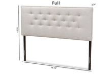 Load image into Gallery viewer, Baxton Studio Windsor Modern and Contemporary Greyish Beige Fabric Upholstered Full Size Headboard