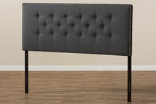Load image into Gallery viewer, Baxton Studio Windsor Modern and Contemporary Dark Grey Fabric Queen Size Headboard