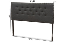 Load image into Gallery viewer, Baxton Studio Windsor Modern and Contemporary Dark Grey Fabric Full Size Headboard