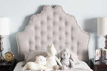 Load image into Gallery viewer, Baxton Studio Hilda Modern and Contemporary Greyish Beige Fabric Twin Size Headboard