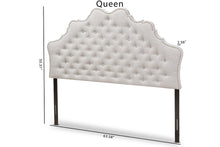 Load image into Gallery viewer, Baxton Studio Hilda Modern and Contemporary Greyish Beige Fabric Queen Size Headboard