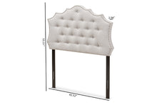 Load image into Gallery viewer, Baxton Studio Aurora Modern and Contemporary Greyish Beige Fabric Twin Size Headboard
