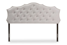 Load image into Gallery viewer, Baxton Studio Aurora Modern and Contemporary Greyish Beige Fabric Queen Size Headboard