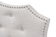 Load image into Gallery viewer, Baxton Studio Aurora Modern and Contemporary Greyish Beige Fabric Queen Size Headboard