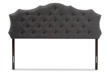 Load image into Gallery viewer, Baxton Studio Aurora Modern and Contemporary Dark Grey Fabric King Size Headboard