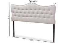 Load image into Gallery viewer, Baxton Studio Emma Modern and Contemporary Greyish Beige Fabric Queen Size Headboard