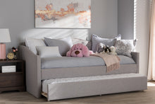Load image into Gallery viewer, Baxton Studio Kaija Modern and Contemporary Greyish Beige Fabric Daybed with Trundle