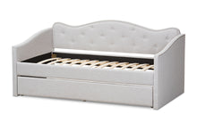 Load image into Gallery viewer, Baxton Studio Kaija Modern and Contemporary Greyish Beige Fabric Daybed with Trundle
