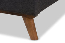 Load image into Gallery viewer, Baxton Studio Valencia Mid-Century Modern Dark Grey Fabric Queen Size Platform Bed