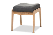 Load image into Gallery viewer, Baxton Studio Wera Mid-Century Retro Modern Dark Grey Fabric Ottoman