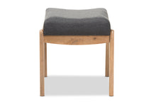 Load image into Gallery viewer, Baxton Studio Wera Mid-Century Retro Modern Dark Grey Fabric Ottoman