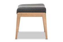 Load image into Gallery viewer, Baxton Studio Wera Mid-Century Retro Modern Dark Grey Fabric Ottoman