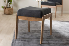 Load image into Gallery viewer, Baxton Studio Wera Mid-Century Retro Modern Dark Grey Fabric Ottoman