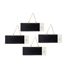 Load image into Gallery viewer, Black and White Hanging Sentiment Chalkboard (Set of 4)